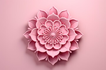 minimalistic design Pink Mandala Design Wallpaper.