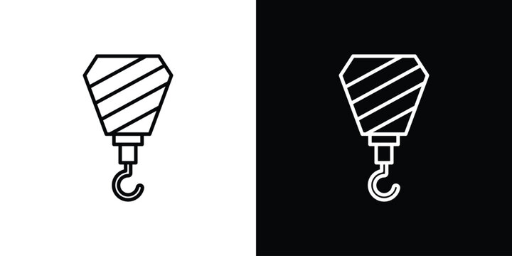 Crane icons. linear trend modern icons set