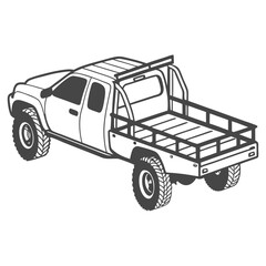 Heavy duty pickup truck with flatbed truck
