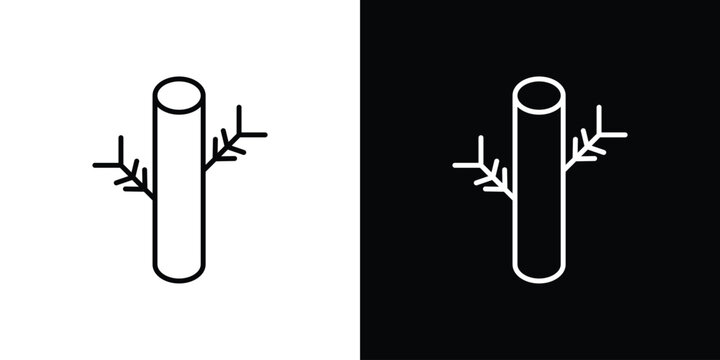 Blood vessel icons. linear trend modern icons set