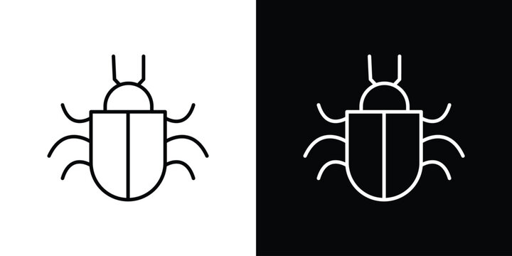 Bedbug icons. linear trend modern icons set
