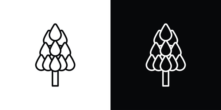 Artichoke icons. linear trend modern icons set