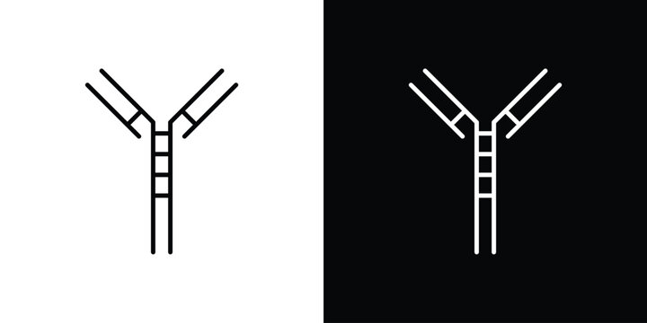 Antibody icons. linear trend modern icons set