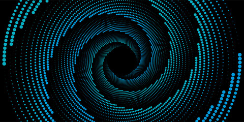 Blue Dot Spiral Design Representing Digital Innovation and Modern Aesthetics