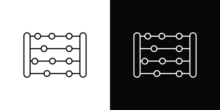 Abacus icons. linear trend modern icons set