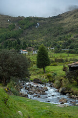 Parque Nacional Cajas en la Provincia de Azuay en Cueca, Ecuador. Una especie de paramo con diversidad de animales, senderos que atraviesan bosques nubosos de hoja perenne y sus cientos de lagunas.