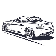 Sleek luxury convertible sports car with detailed wheels luxury car roadster