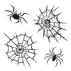 Spiders and webs black brush stroke design spider webs brush strokes