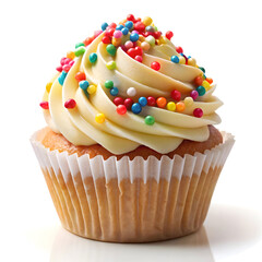 Isolated cup cake on white background