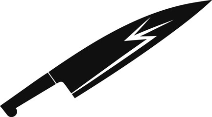 Monochrome Electric Carving Knife Silhouette