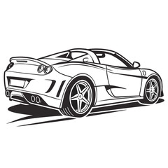 Sleek convertible sports car luxury automotive