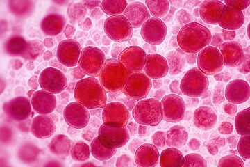 Close-up view of microscopic cells.