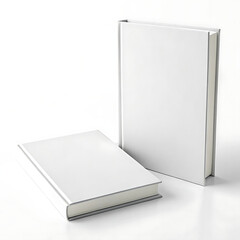 Blank white books cover