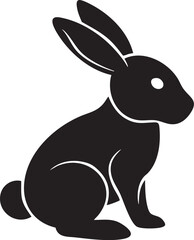 vector illustration of a black rabbit