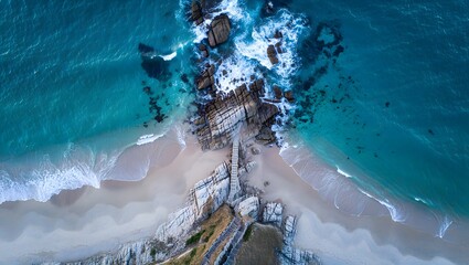 Hidden Ascent: Where Cliffs Embrace the Turquoise Sea