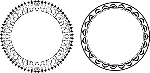 vector frames black on a white background