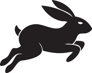 vector illustration of a black rabbit