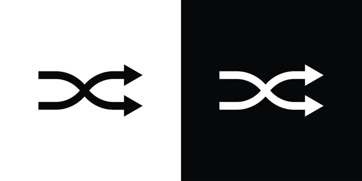 Shuffle icon elements. A modern flat and line icons set