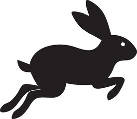 vector illustration of a black rabbit