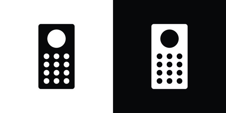 Intercom icon in modern thin line and glyph concept.