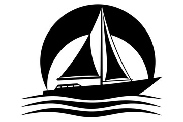 Fototapeta premium silhouette of a sailing ship