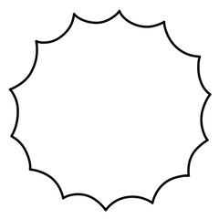 an explosion-shaped speech bubble