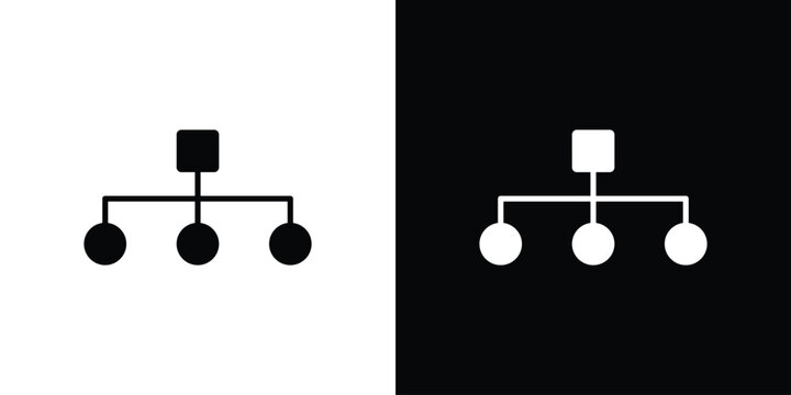 classification icon in modern thin line and glyph concept.