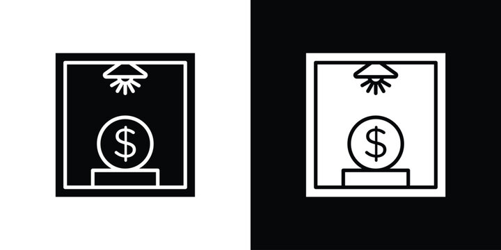 Business incubator icon in modern thin line and glyph concept.