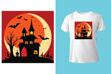 Halloween pumpkin t=shirt design vector