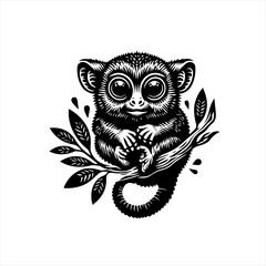 Fototapeta premium Cute tarsier on a branch