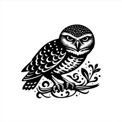 Obraz premium Owl perched on branch