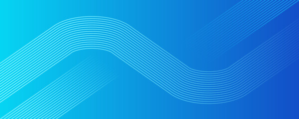 Blue banner with fading lines. Editable stroke