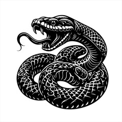 Obraz premium Rattlesnake with open mouth