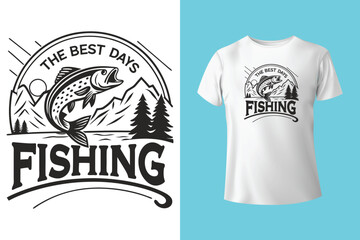 Life’s better on the water, fishing, T-shirt design,