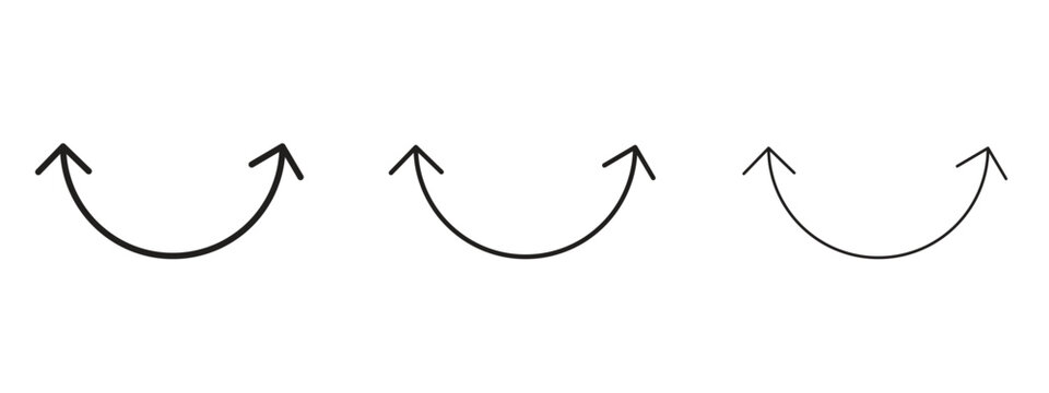 Two side icon in stroke art design versions. EPS 10