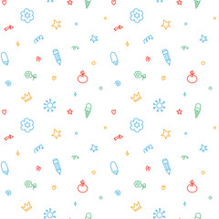 vector seamless pattern with cute elements