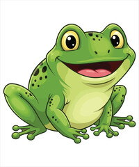 Obraz premium Happy Cartoon Frog Illustration