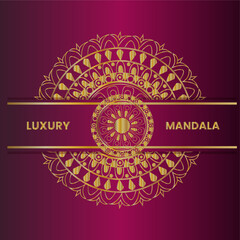 Elegant luxury mandala design with golden ornate patterns