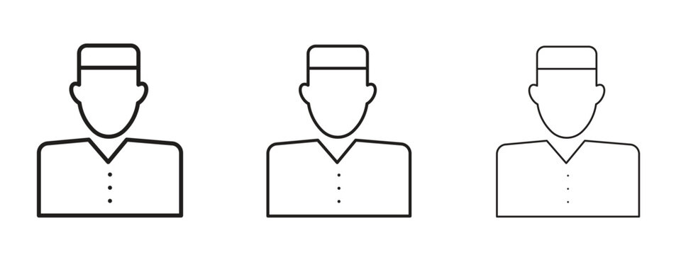 Concierge icon in stroke art design versions. EPS 10