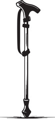 Elegant Walking Cane: A detailed illustration of an elegant walking cane, exuding a sense of timeless grace and providing essential support, symbolizing both style and assistance.