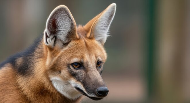 An authentic photograph of a maned wolf in its natural habitat