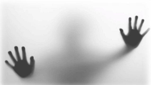 Shadowed Hands Against Glass - Powered by Adobe