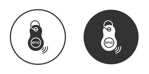 RFID key tag icon clipart element. stroke art design graphics