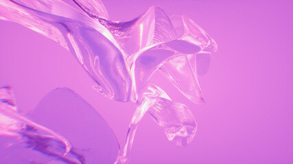 Fototapeta premium glass shape background 3d render