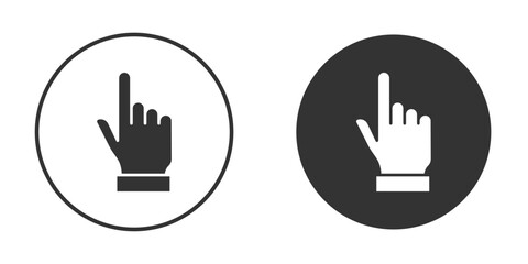 Obraz premium Pointing hand icon clipart element. stroke art design graphics