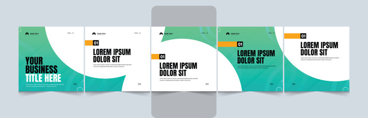 Creative carousel template for social media post. Modern Editable Business Carousel Template for LinkedIn & Instagram.