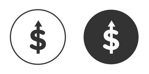 Operating profit loss icon clipart element. stroke art design graphics