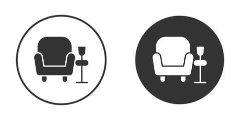 Lounge icon clipart element. stroke art design graphics