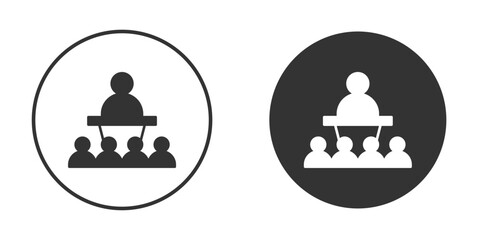 Lecture icon clipart element. stroke art design graphics