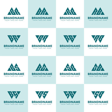 Letters MBR WBR MBS WBS BR BS Logo Set, suitable for any business